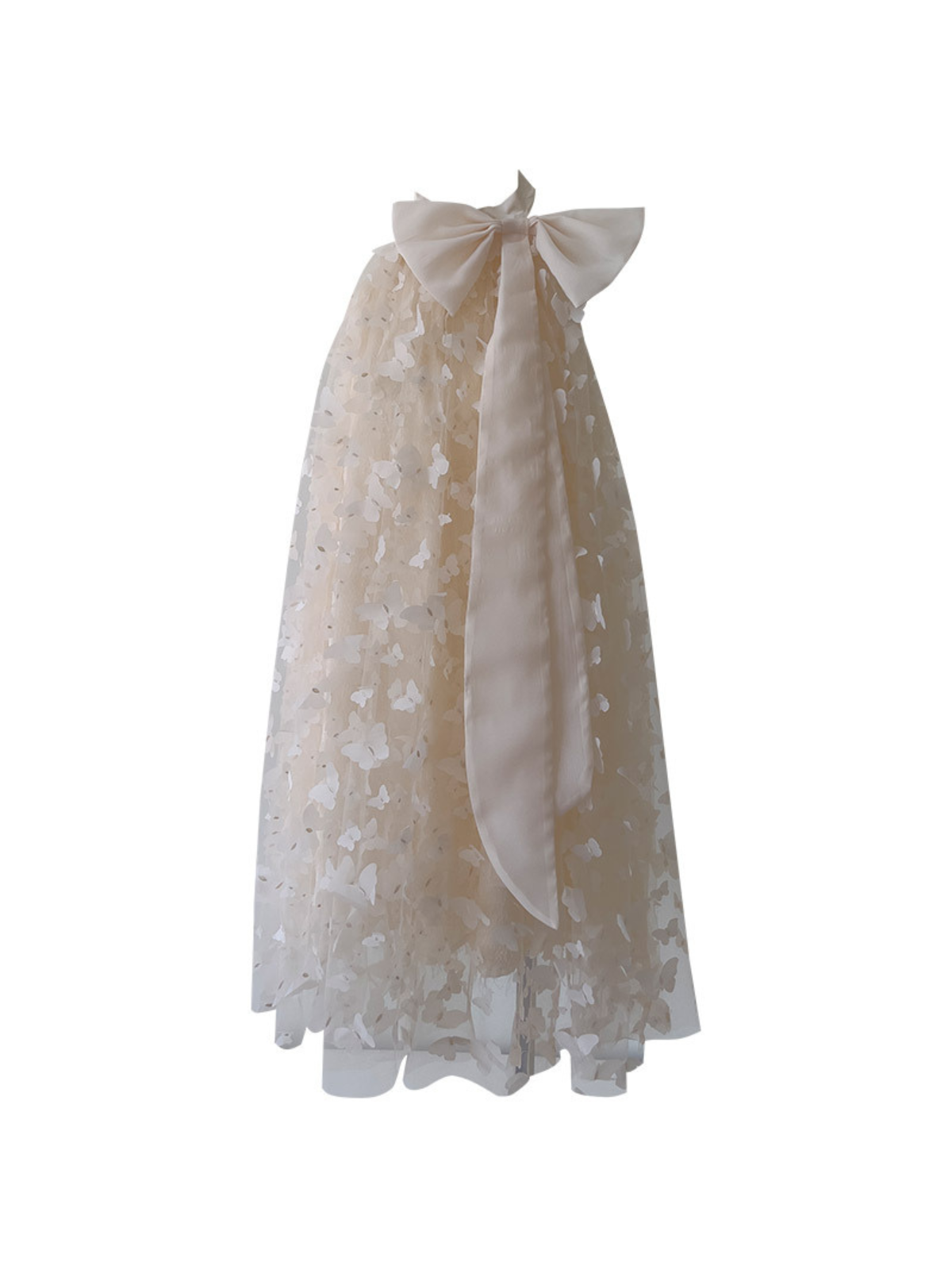 Quexor Halterneck Butterfly Mesh Mini Dress