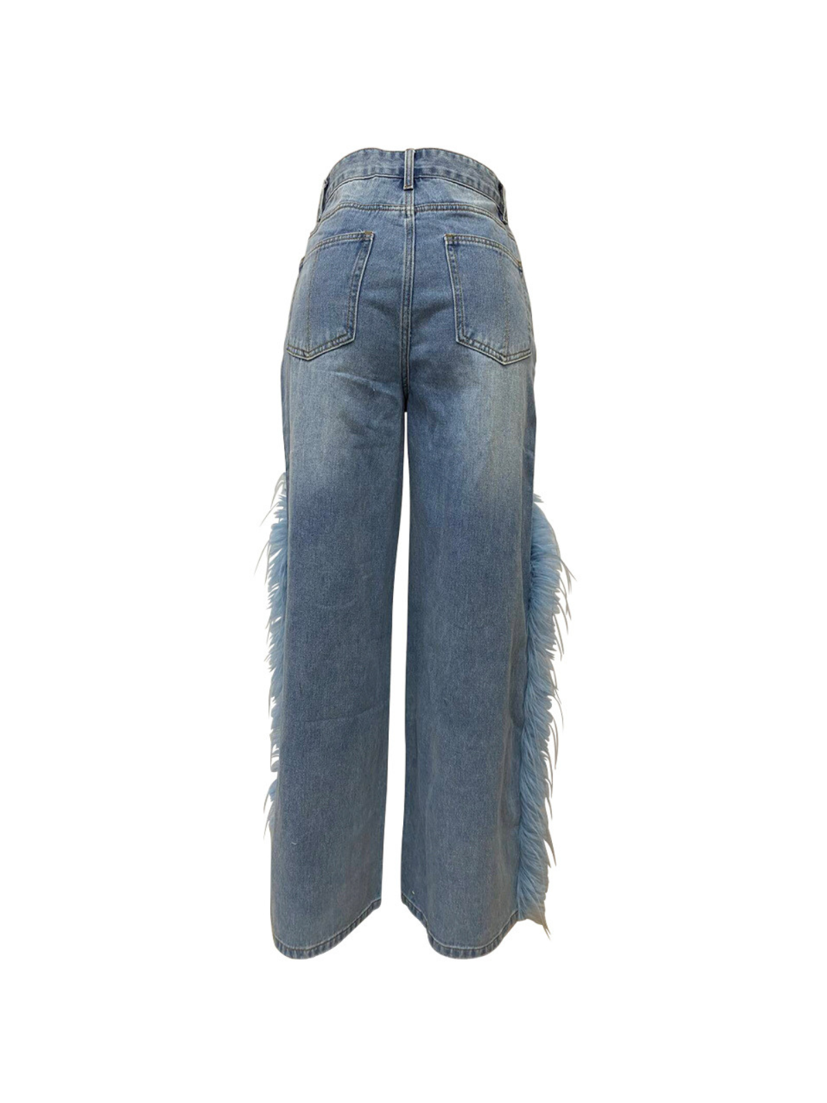 Qyrax Feather Trimmed Jeans