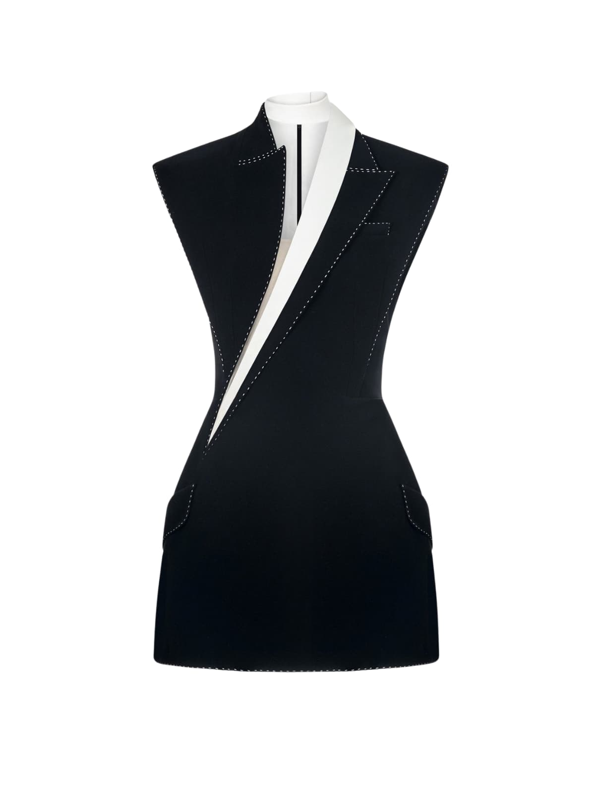 Raelith Sleeveless Draped Mini Dress