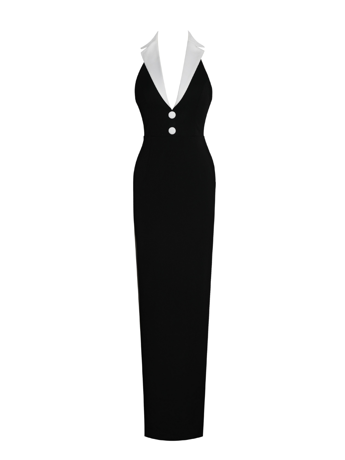 Raerthar Plunge Neck Bandage Maxi Dress