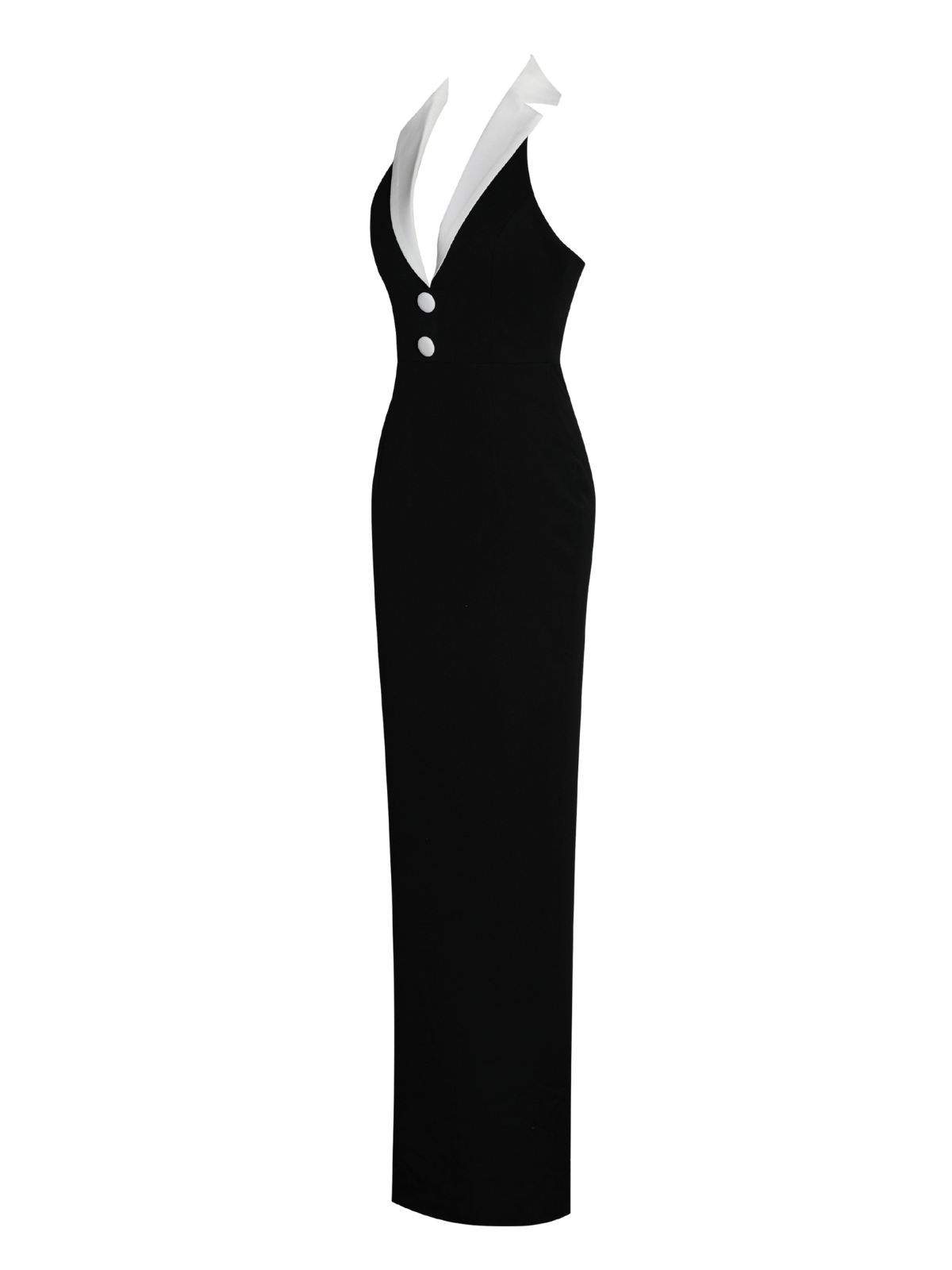 Raerthar Plunge Neck Bandage Maxi Dress