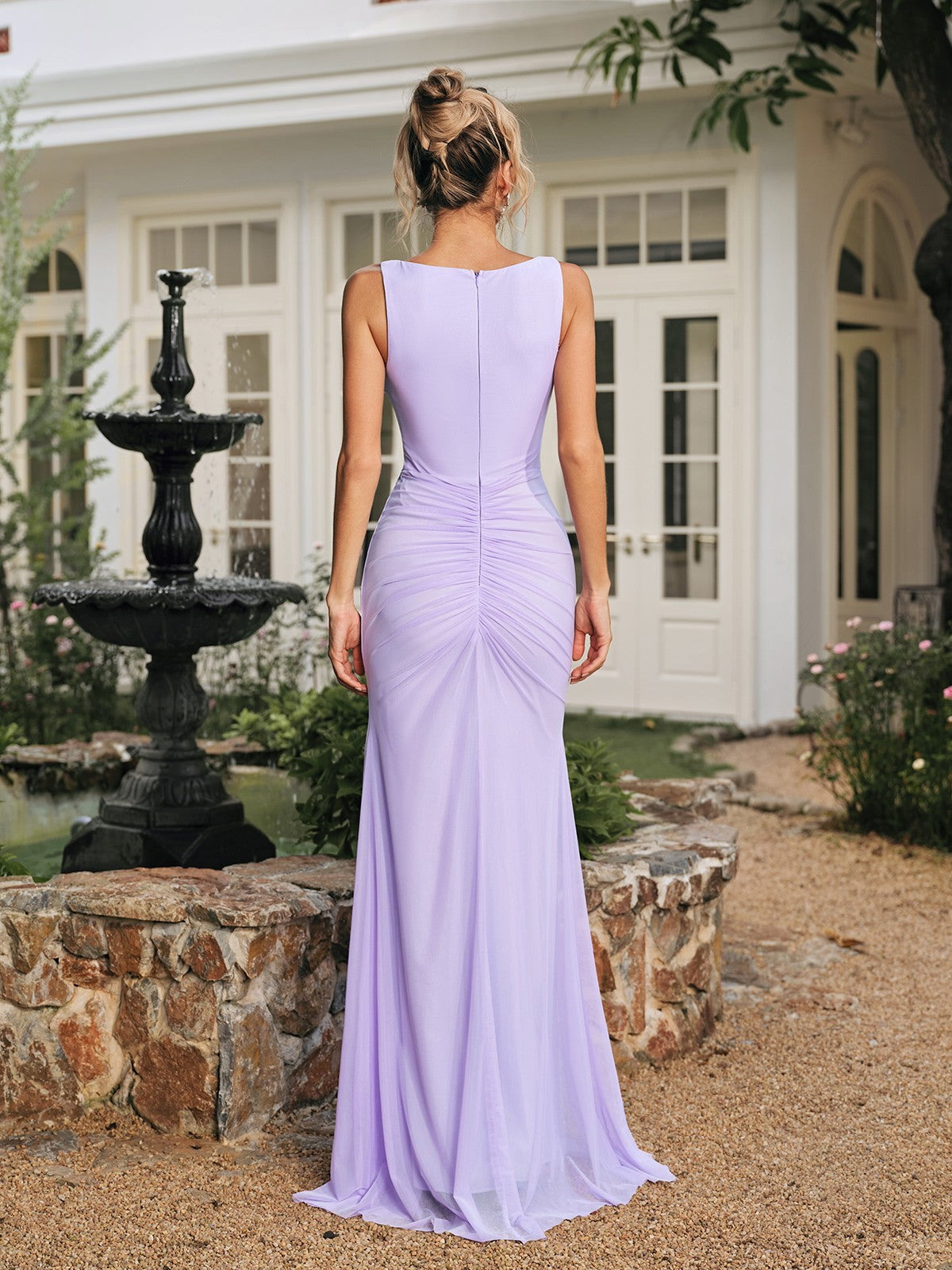Ricarda Sleeveless Ruched Maxi Dress