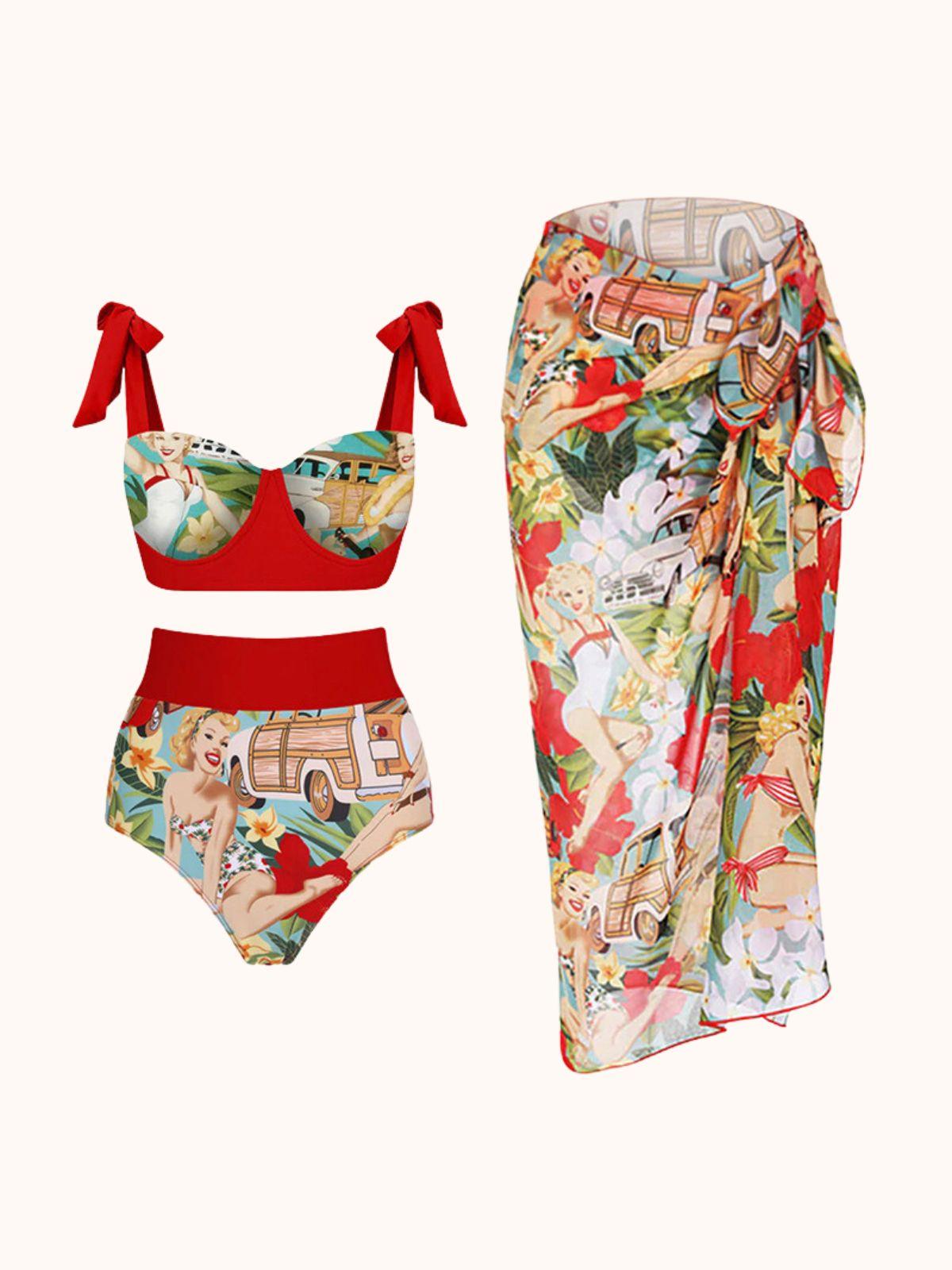 Rosemary Bikini Three Piece Set