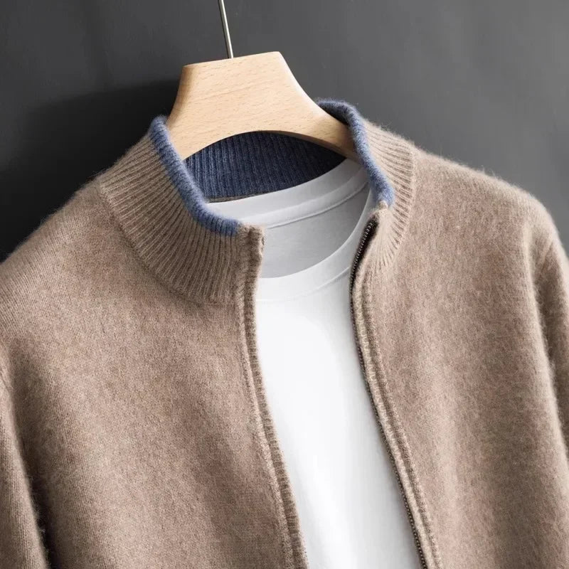 Kayden – Wool Zip-Up Sweater