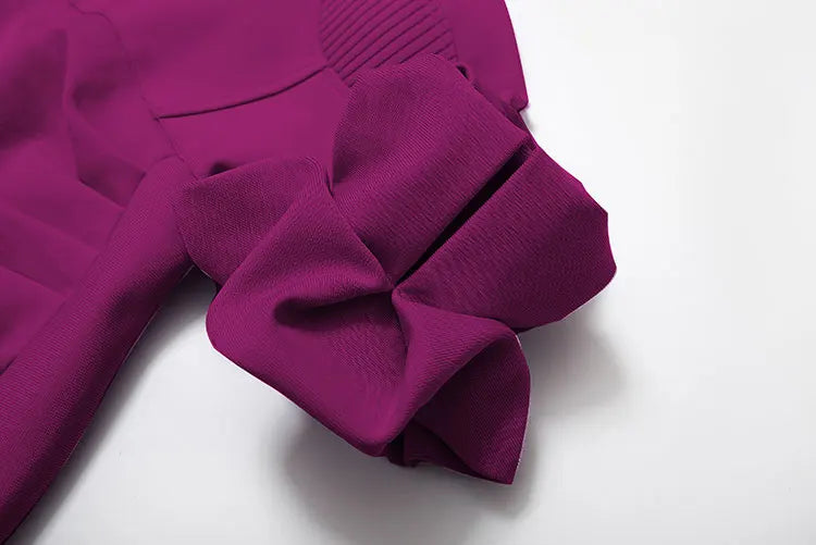 Alyia Puff Sleeve Ruffle Bandage Skirt