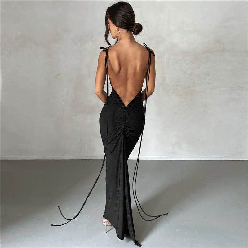 Halter Sexy Backless Slim Dress