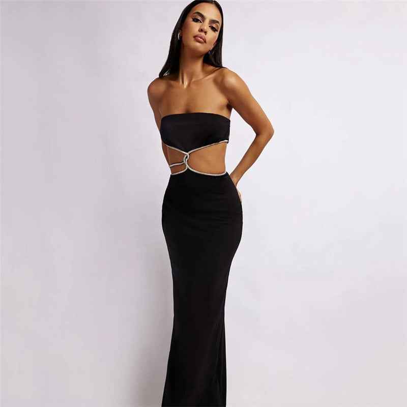Lemiya Hollowed-out Slit Dress