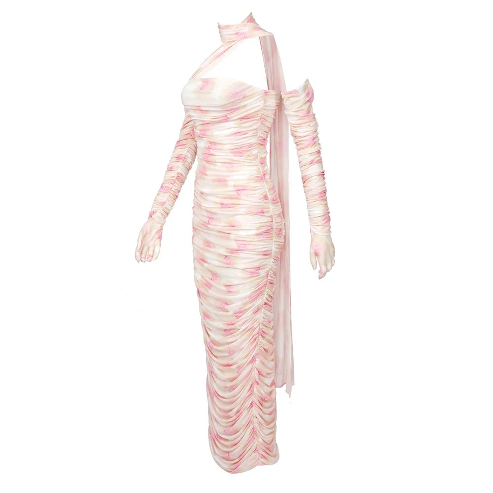 Elegant Ruched Full Sleeve Dress