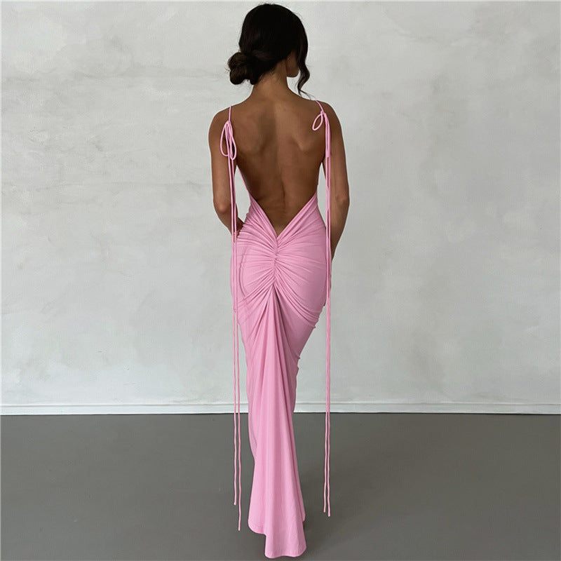 Halter Sexy Backless Slim Dress