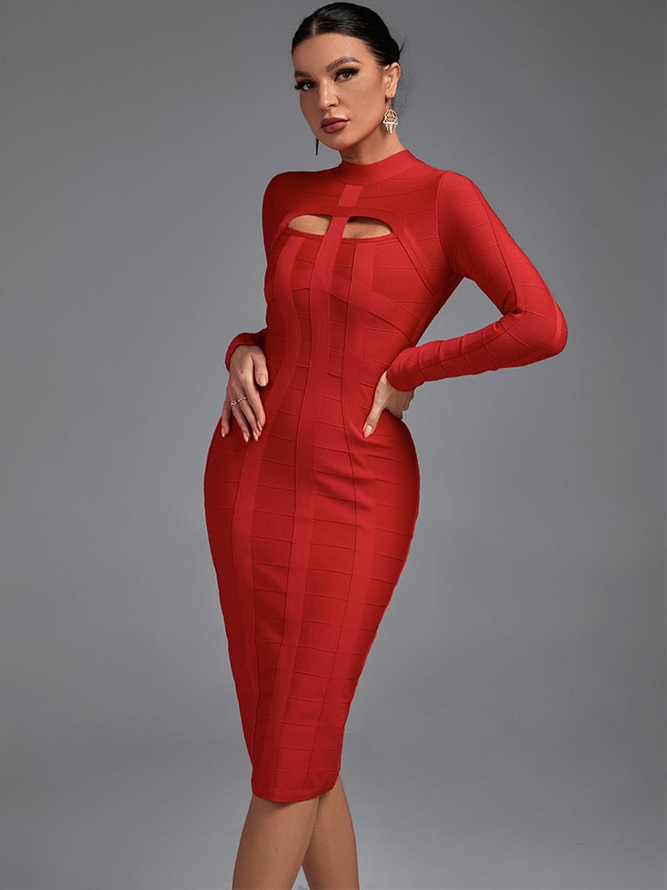 Alana Bandage Midi-Black