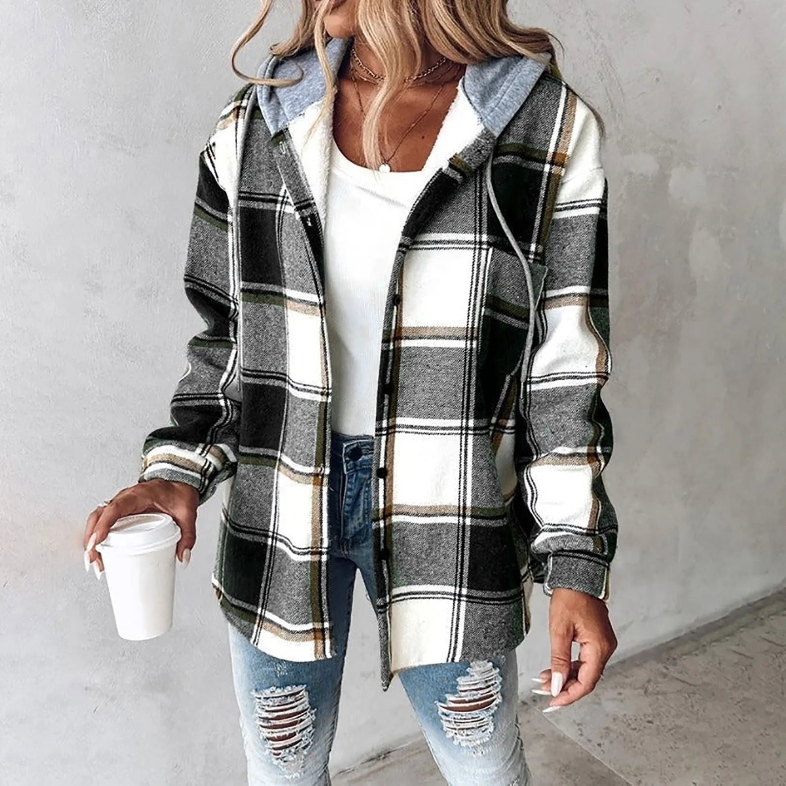 Susan - Plaid Shirt Jacket
