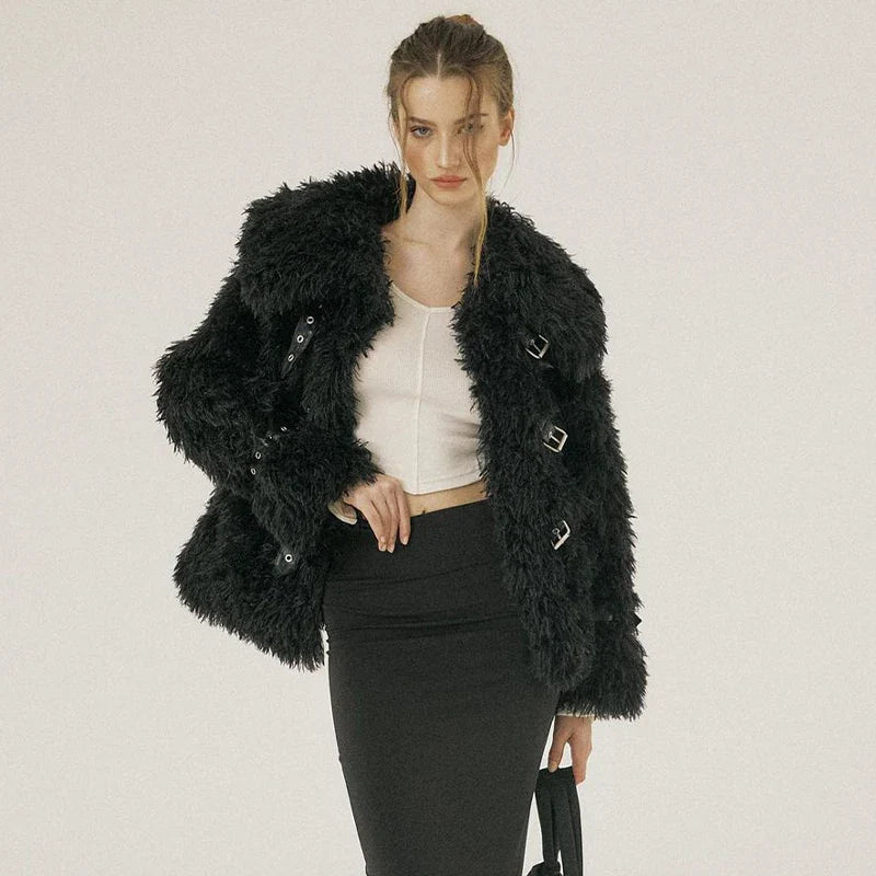 Fluffy Woolen Ring Top Dress