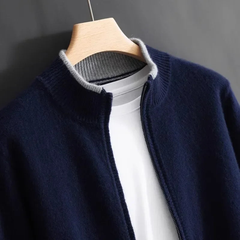 Kayden – Wool Zip-Up Sweater