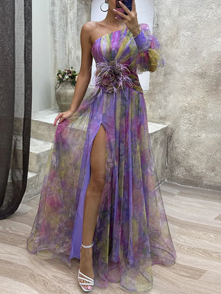 Evelyn - Floral Tulle Dress