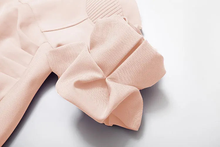 Alyia Puff Sleeve Ruffle Bandage Skirt