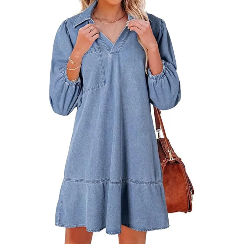 Nancy - Casual Denim Dress