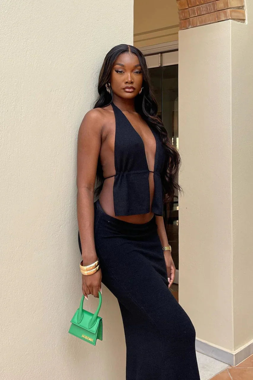 Sarah Backless Vest Sheath Suit