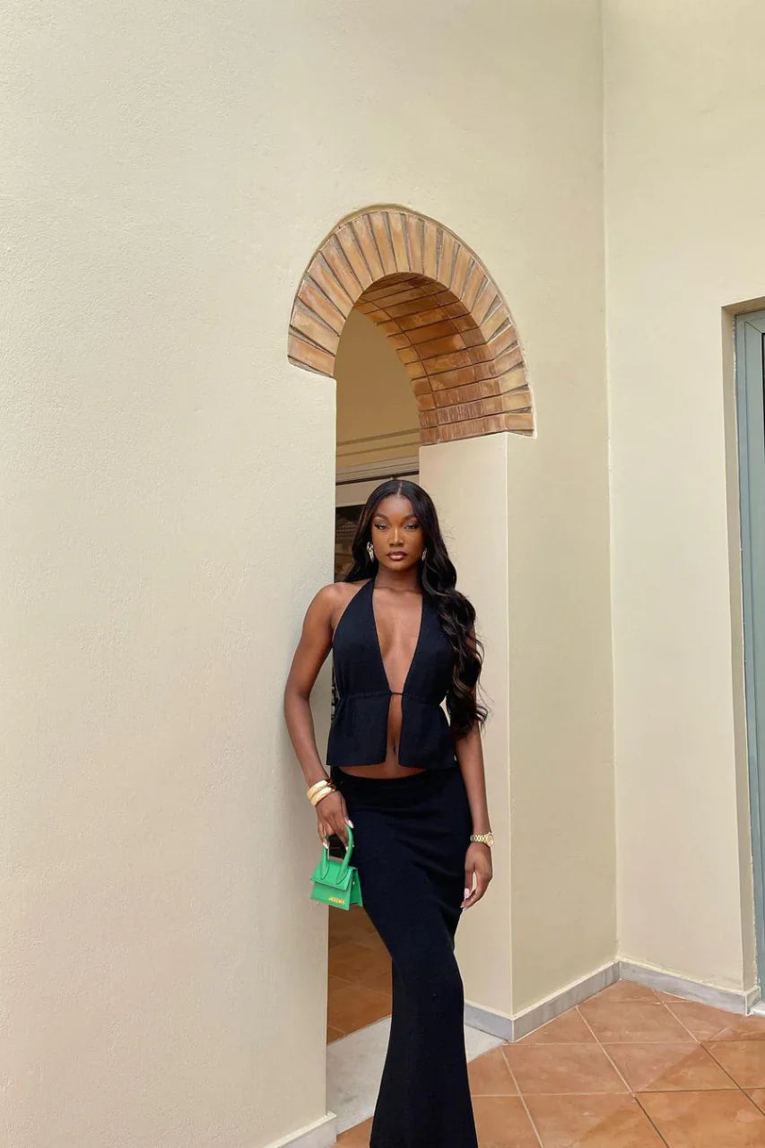 Sarah Backless Vest Sheath Suit