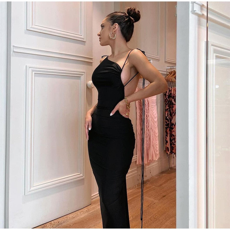 Halter Sexy Backless Slim Dress