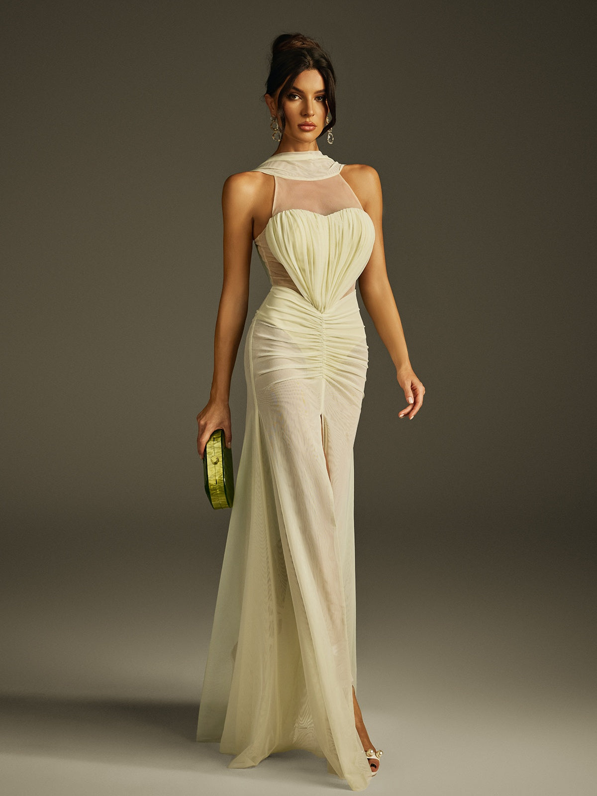 Saldor Sleeveless Cutout Split Maxi Dress