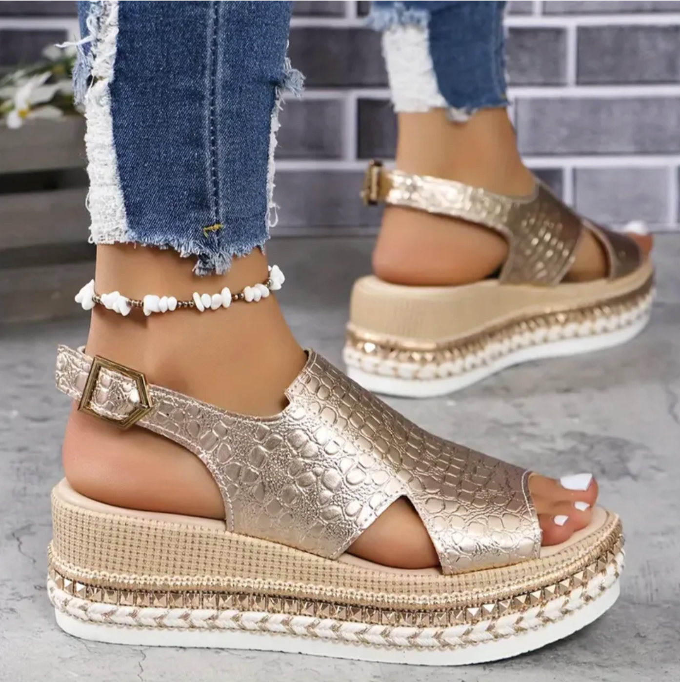 Sandra - Platform Slingback Sandals
