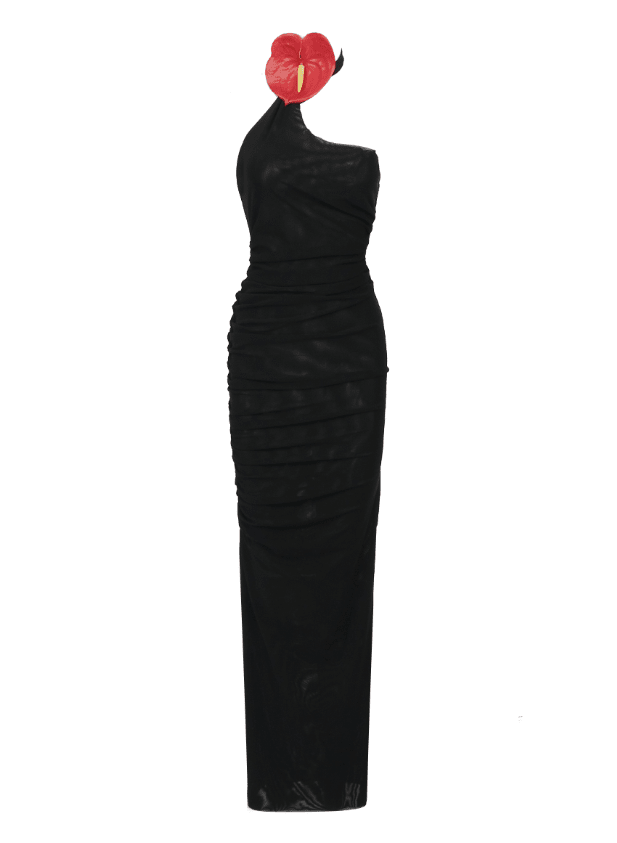 Chic Halter Backless Mesh Dress