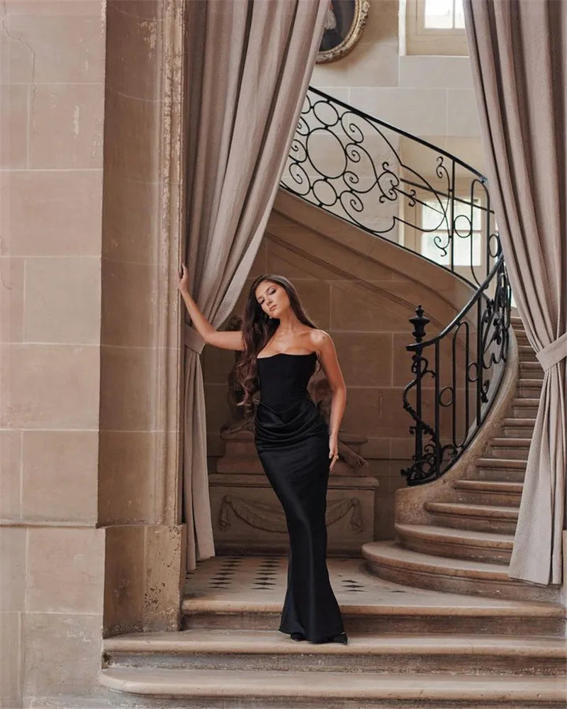 Alyia Strapless Elegant Off-shoulder Corset Dress