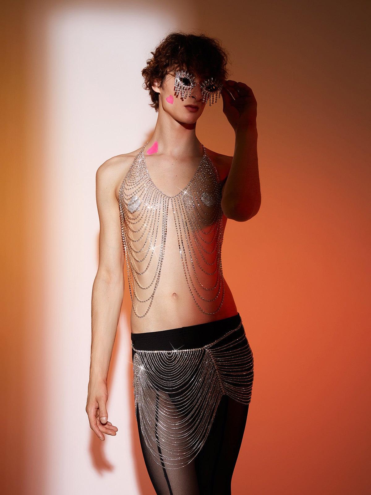 Sebastian Multi Crystal Skirt Set