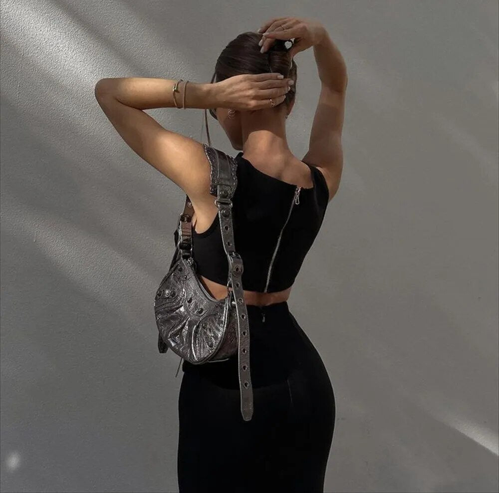 CHARMING CUTOUT ELITE HOLLOW DRESS