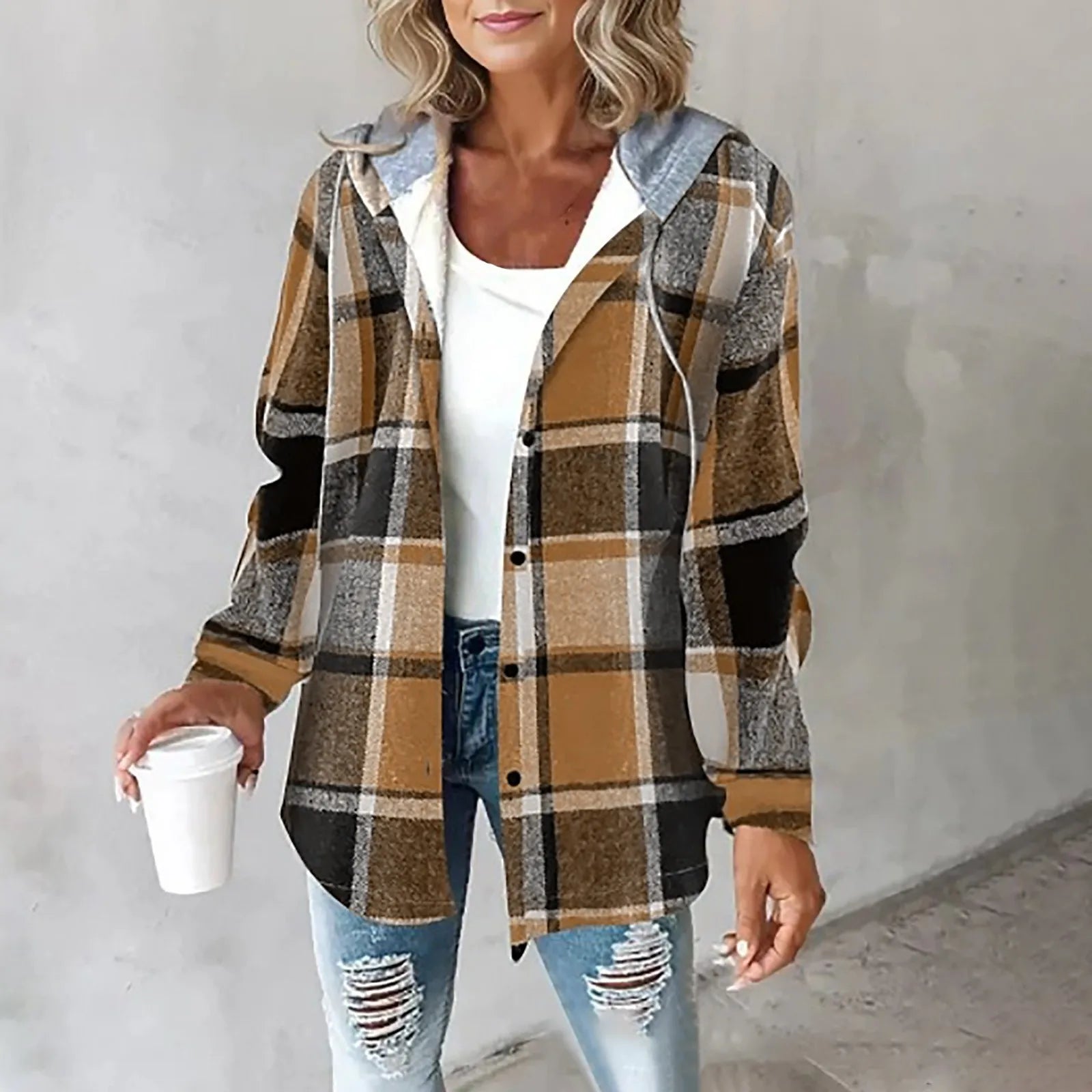 Susan - Plaid Shirt Jacket