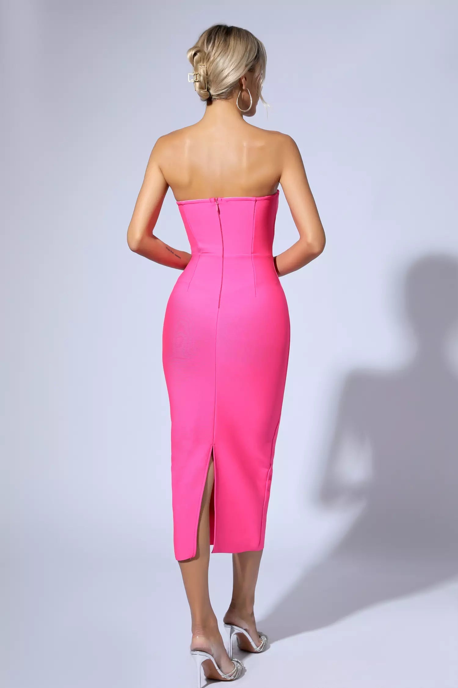 Alyia Strapless Bandage Midi Dress