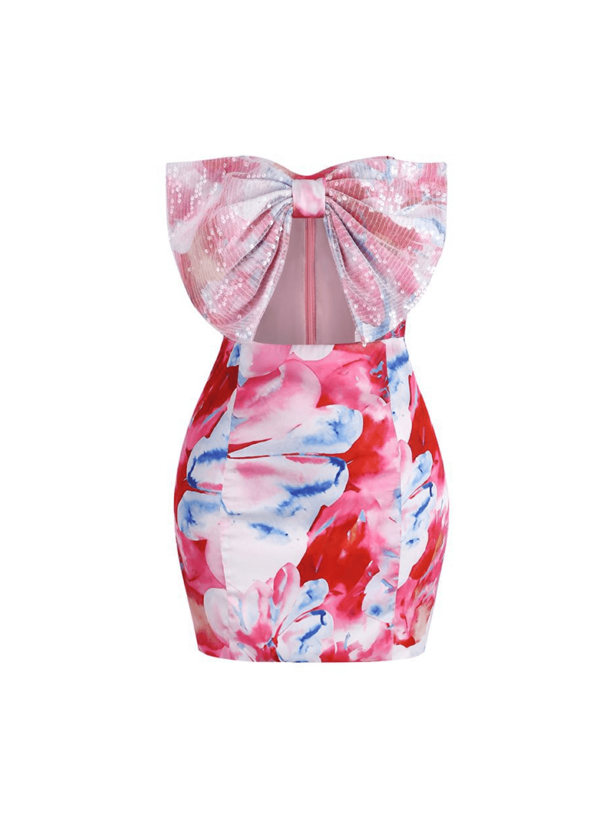 Susanna Sequin Bow Cutout Mini Dress