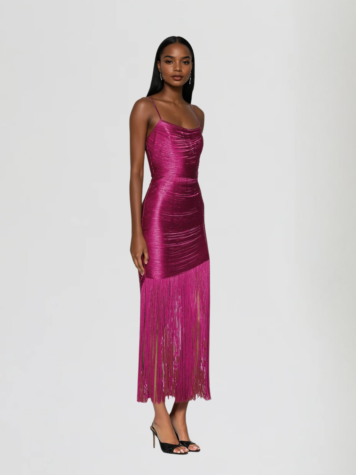 Syriel Spaghetti Fringe Maxi Dress