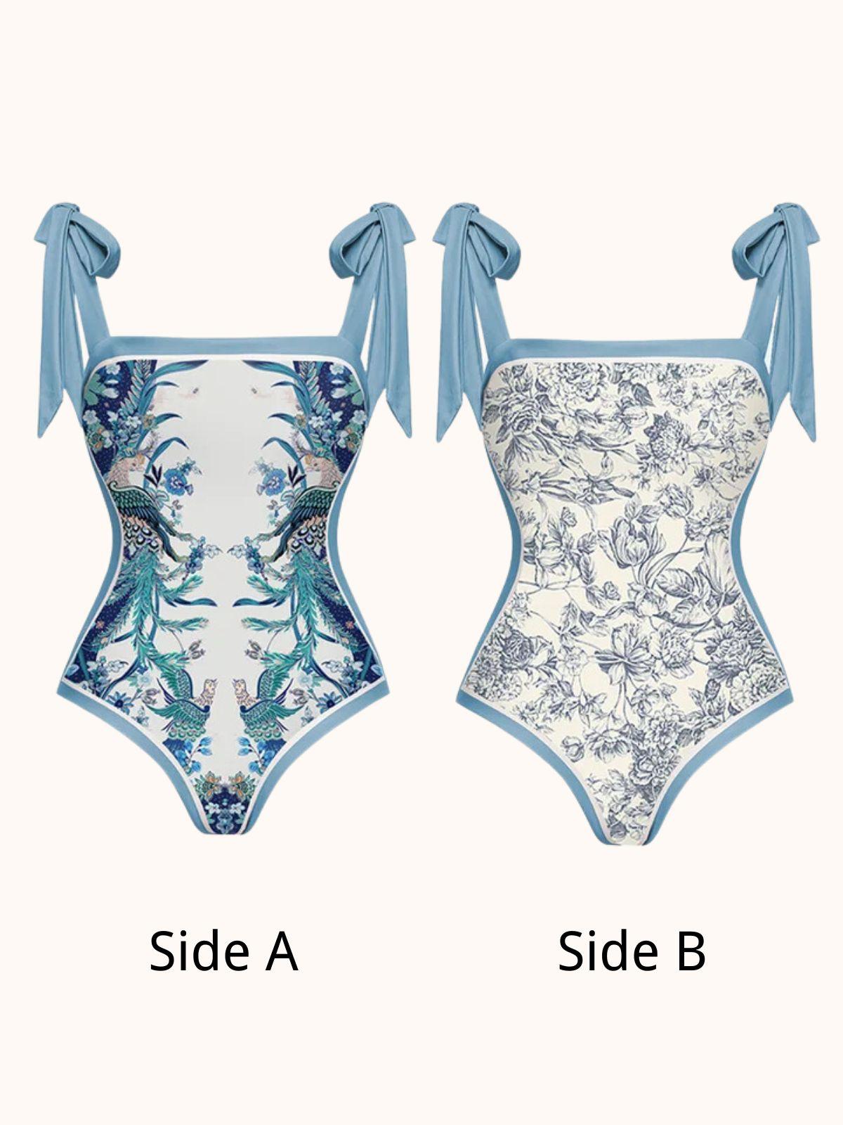 Tabitha Floral Printed Swimwear Two Piece Set