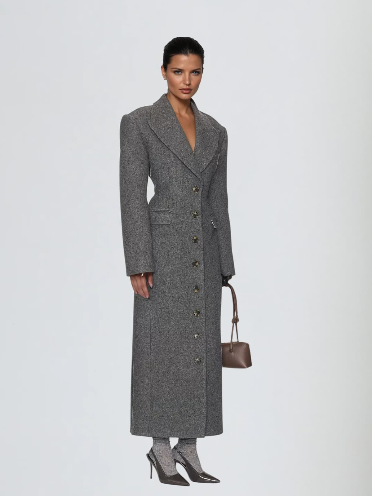 Talise Woolen Coat In Grey