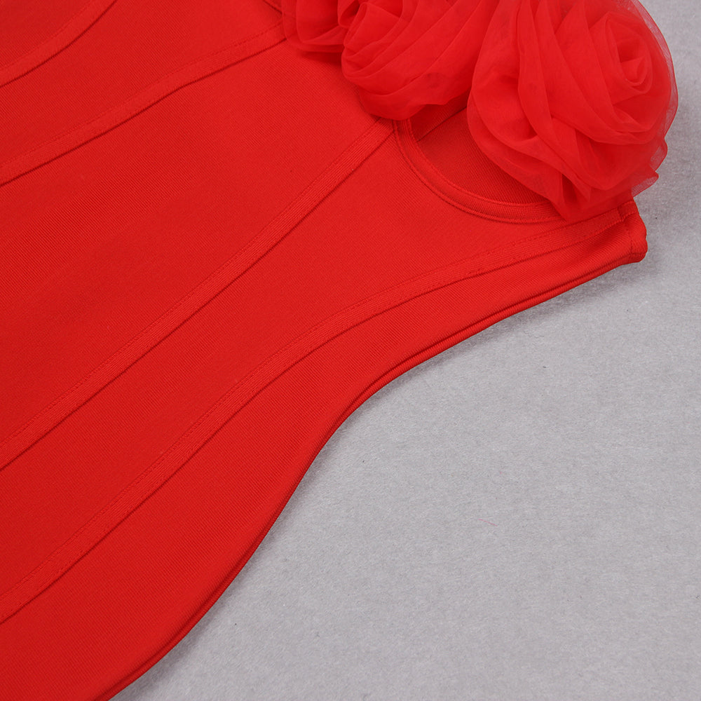 Leriella Bandage One-piece Dress-Red