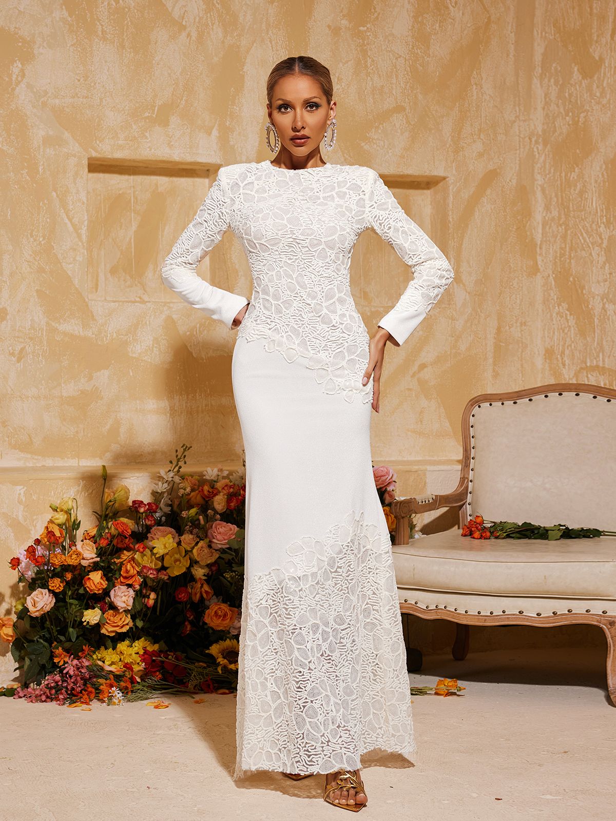 Thayer Long Sleeve Sequin Maxi Dress