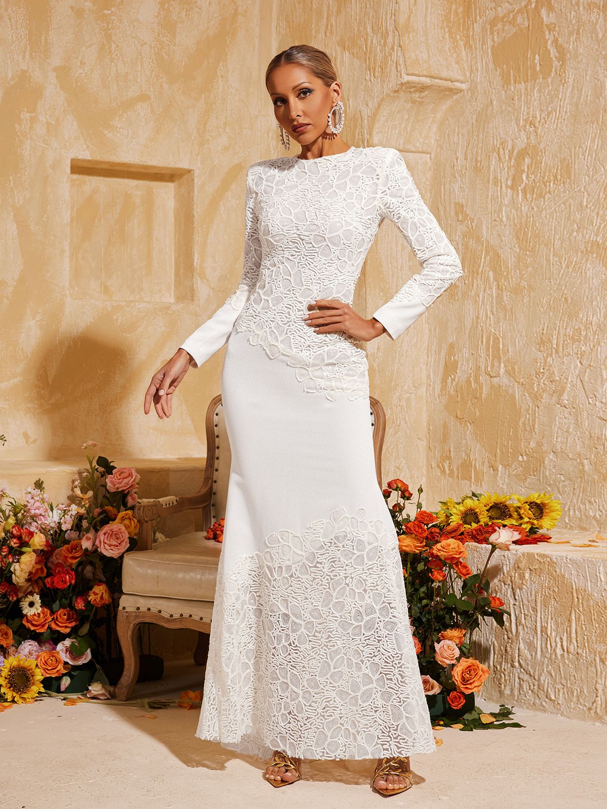Thayer Long Sleeve Sequin Maxi Dress