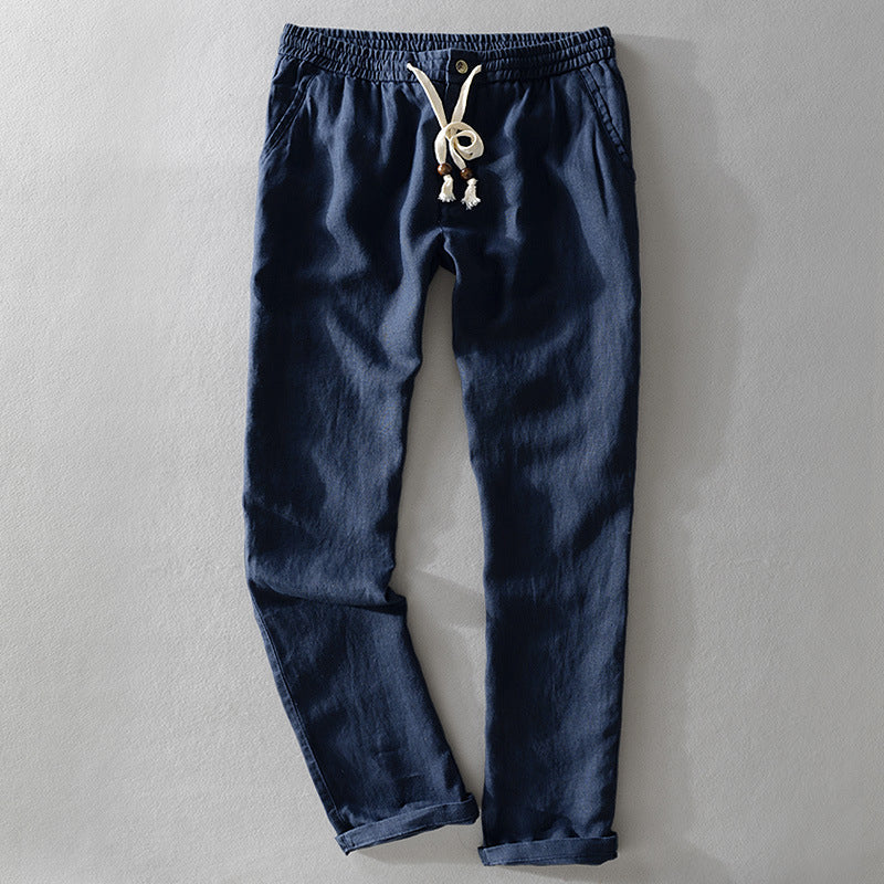 Nolan – Lightweight Linen Drawstring Pants