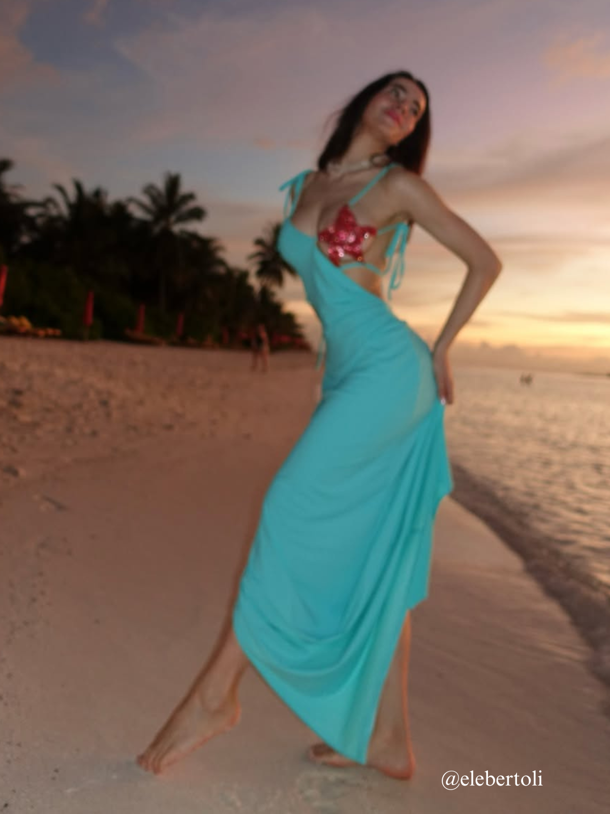Tosca Starfish Bustier Split Maxi Dress