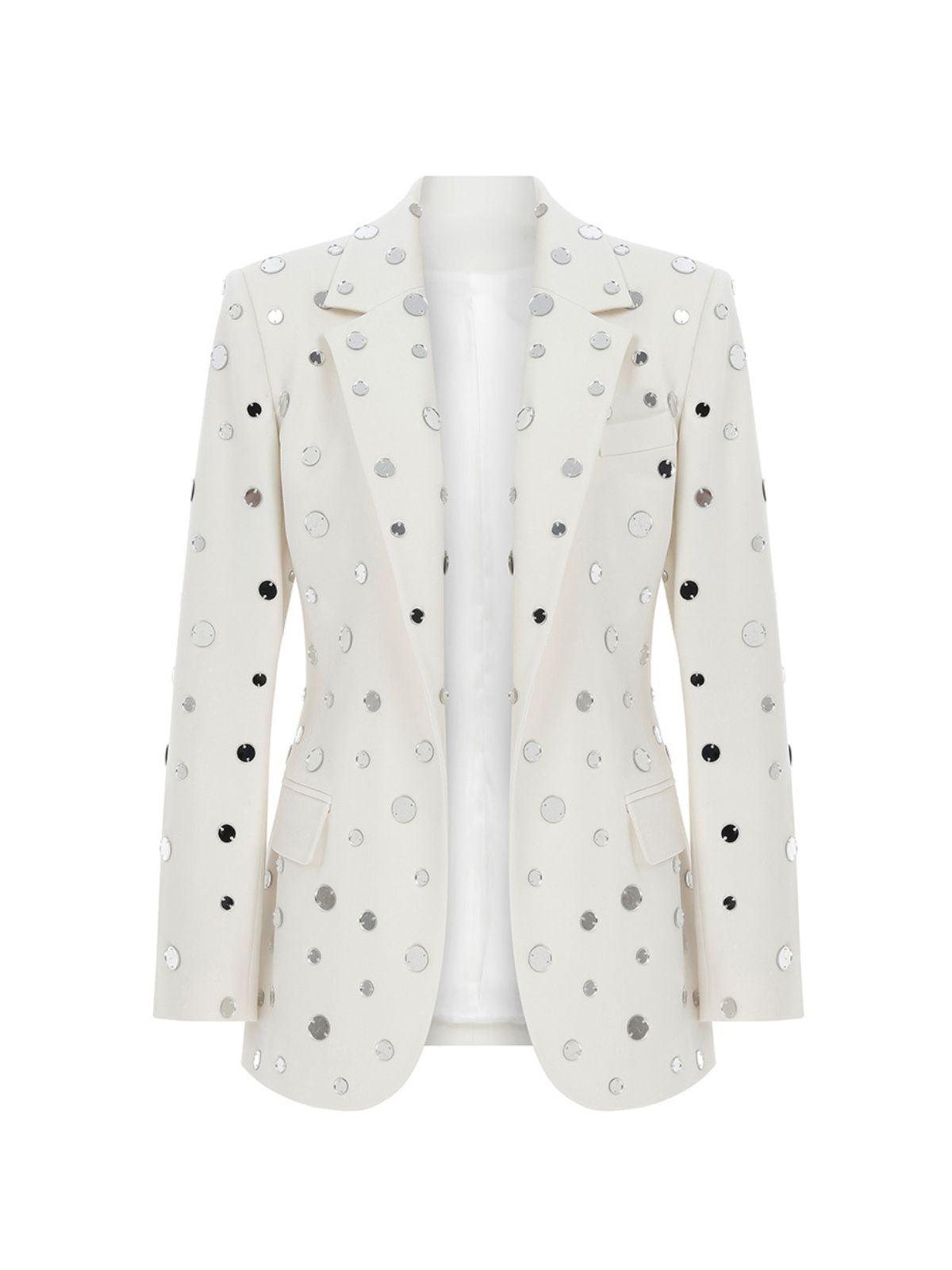 Tyne Circle Acrylic Embellished Blazer
