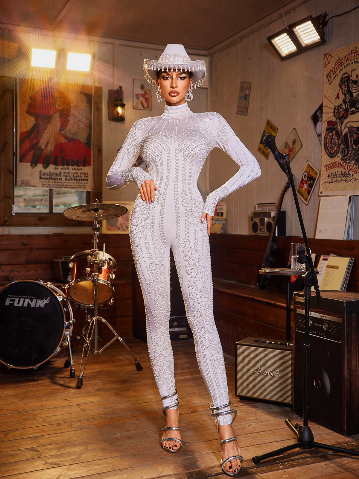 Ulrich High Neck Embellished Jumpsuit