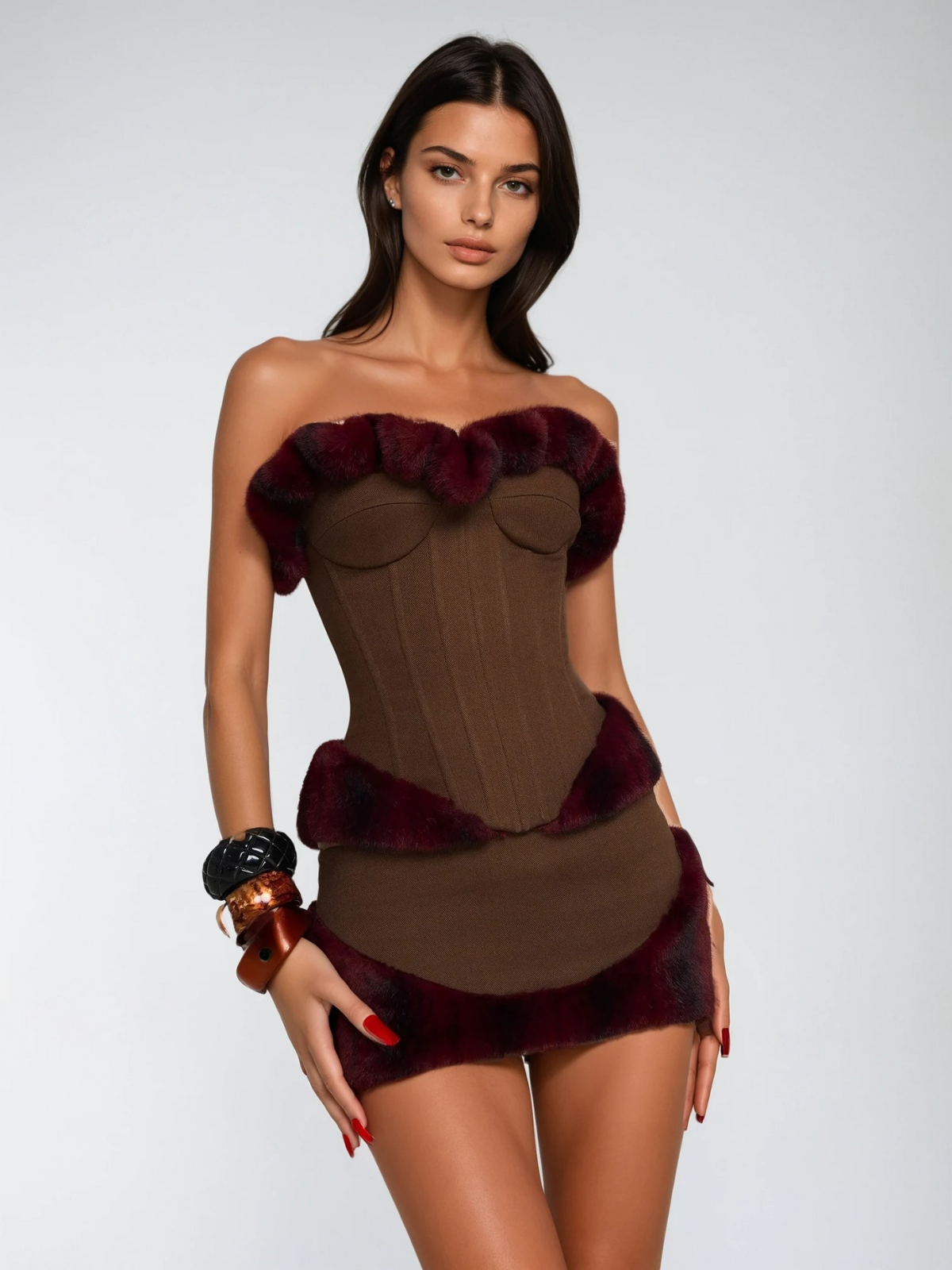 Ulythar Strapless Bandage Skirt Set