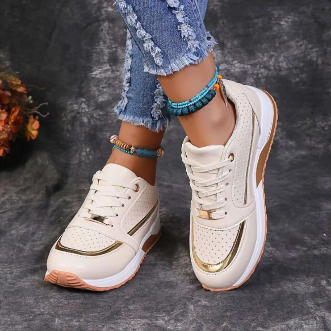 Margaret - Lace-Up Walking Sneakers