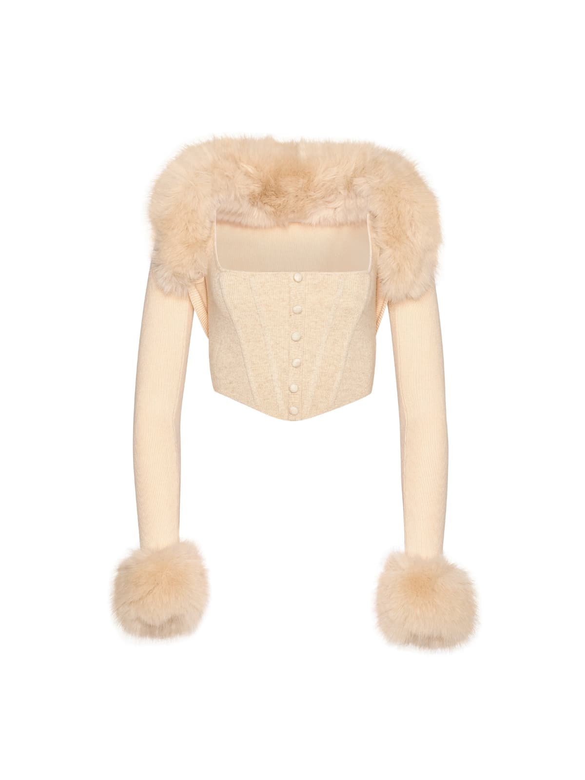 Vatheris Furry Knitted Top Set