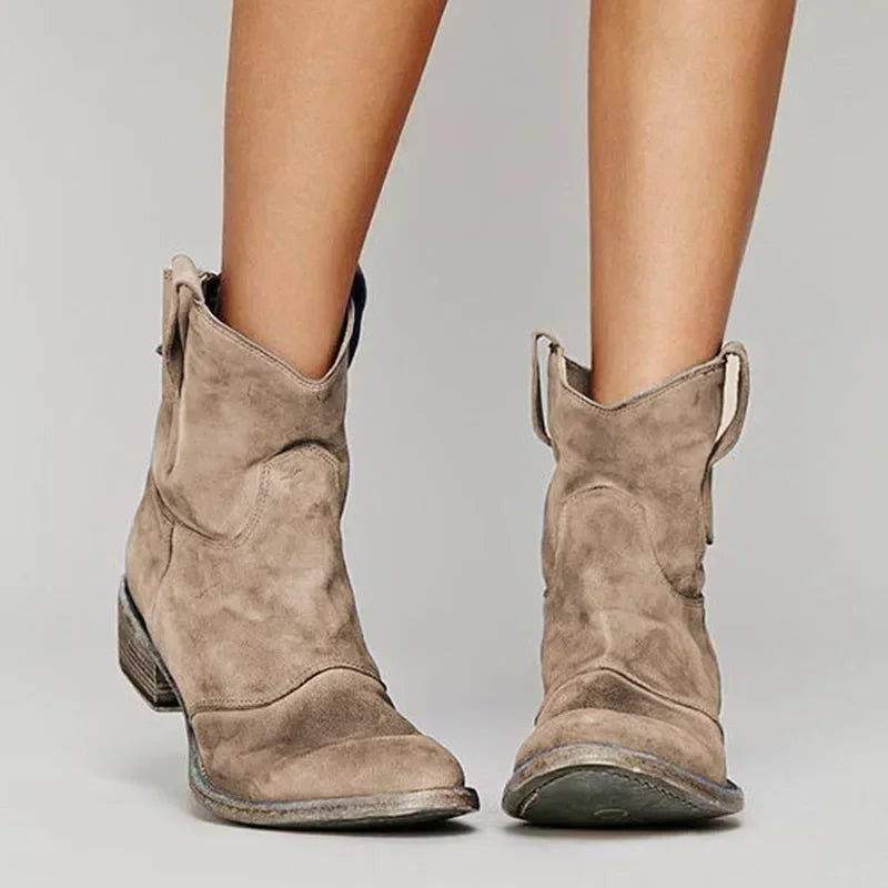 Zoe Western Ankle Boots