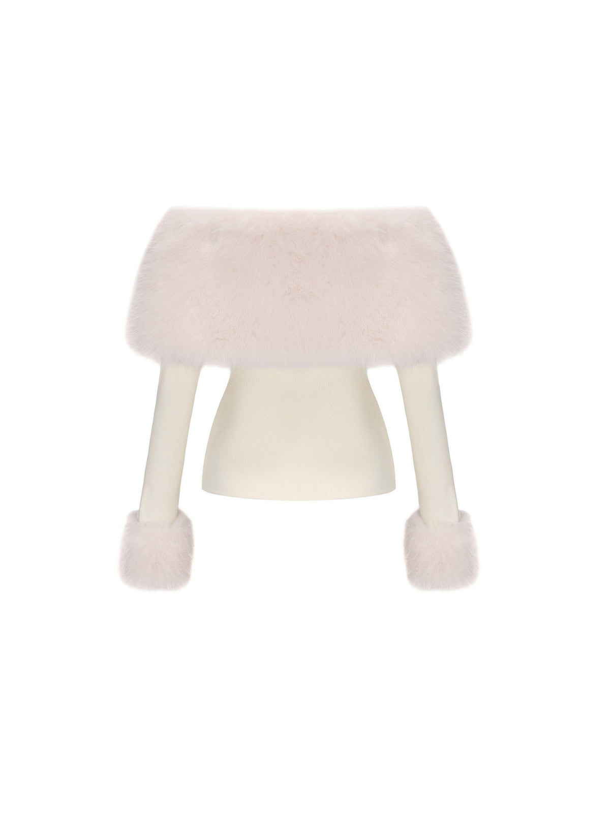 Vyriss Off Shoulder Furry Skirt Set