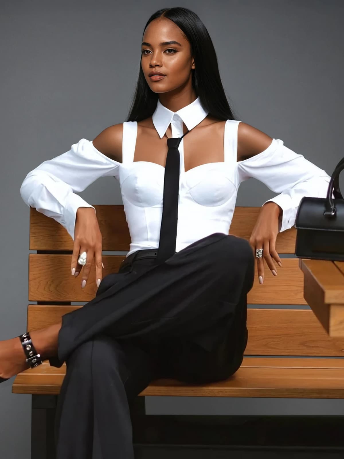 Wraza Off Shoulder Tie Shirt