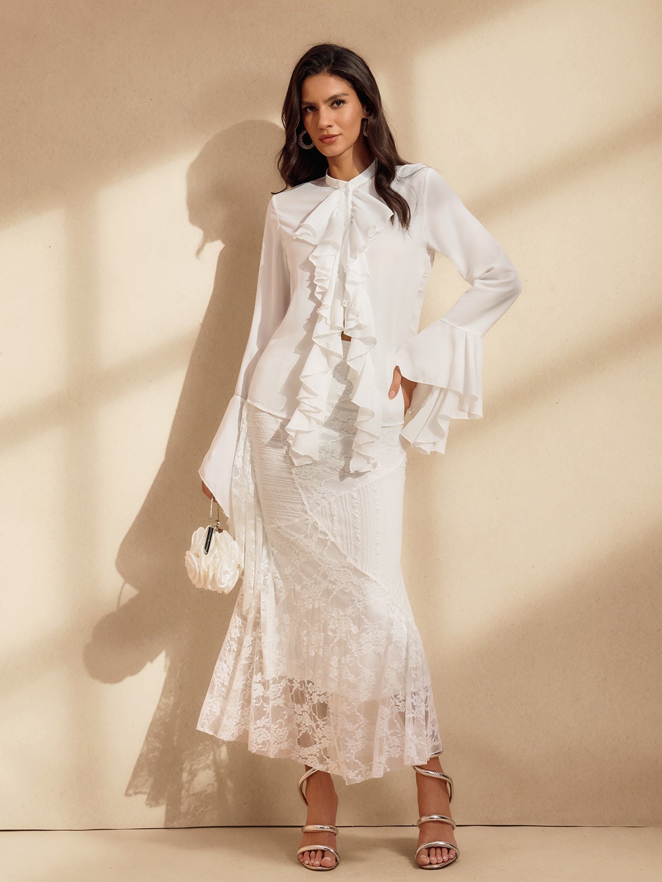 Wryxan Lace Skirt In White