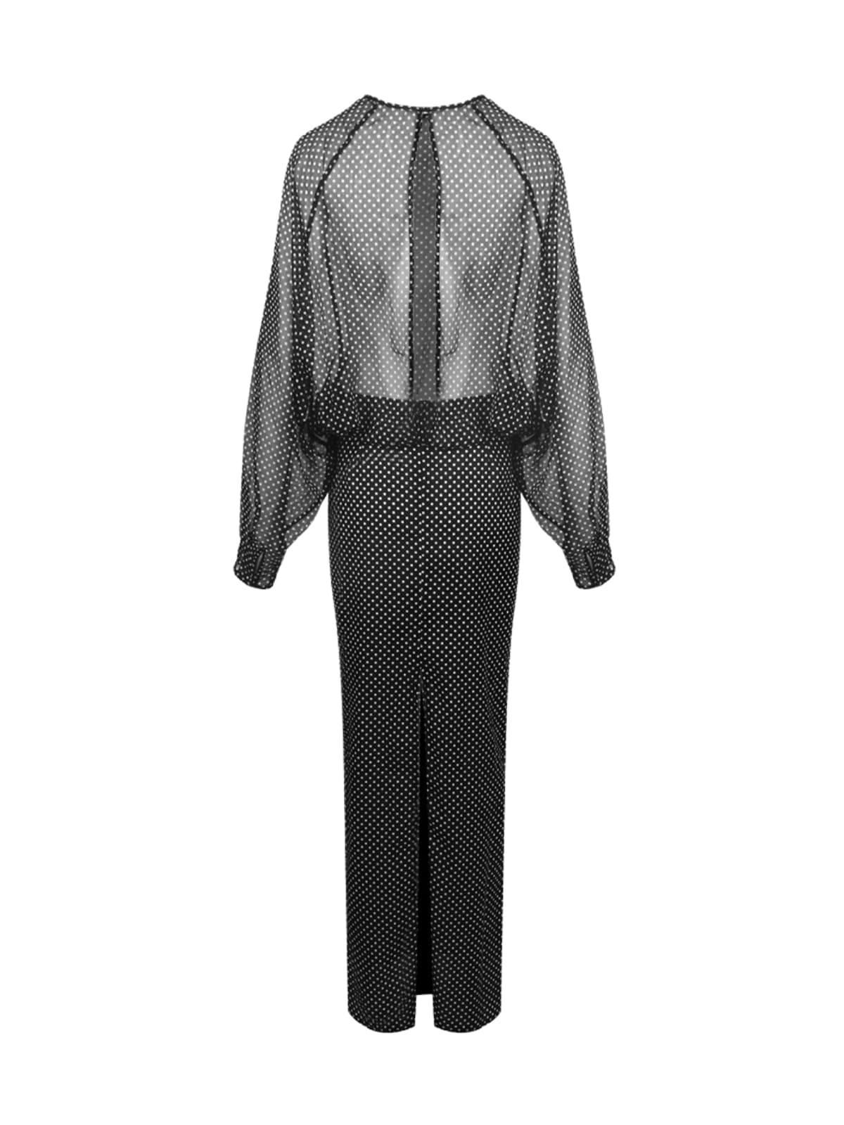 Wyvra Long Sleeve Dot Maxi Dress